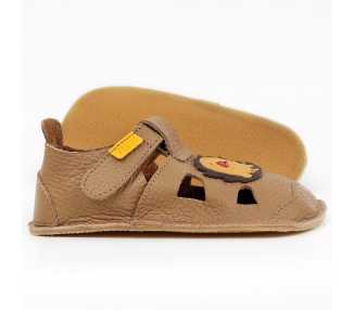 sandales barefoot enfant Nido Tikki Shoes marron LEO vu de côté