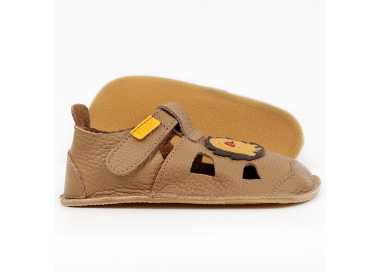 sandales barefoot enfant Nido Tikki Shoes marron LEO vu de côté