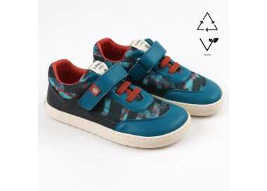 chaussures minimalistes modèle Rock Vegan, coloris blue, marque Tikki Shoes