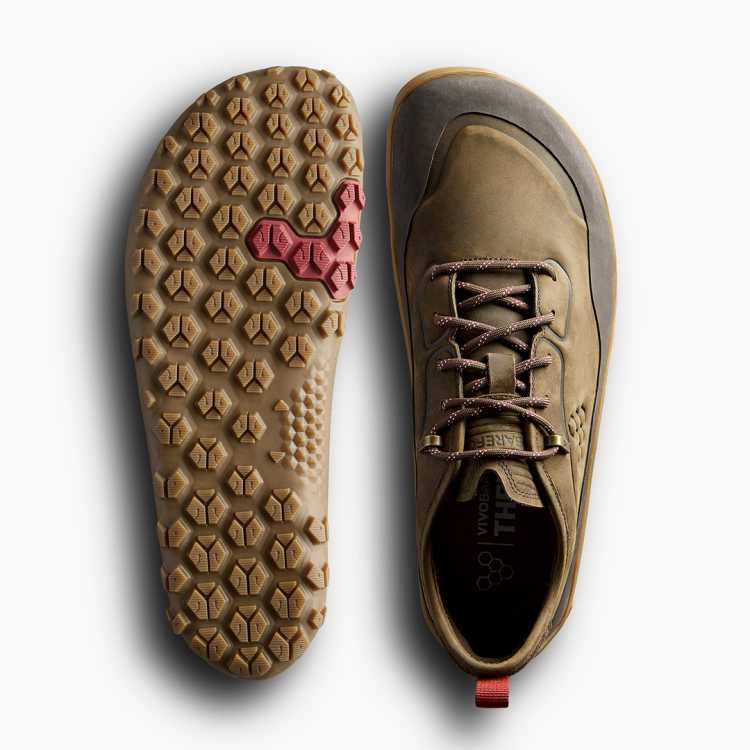 Tracker Leather Low Mens Vivobarefoot, chaussures minimalistes en cuir