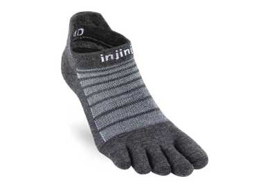 Chaussettes basses à 5 doigts fines en laine - Marque : Injinji - Modèle : Run Lightweight No-show Wool