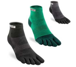 Chaussettes basses à 5 doigts fines - Marque : Injinji - Modèle : Run Lightweight Mini-crew